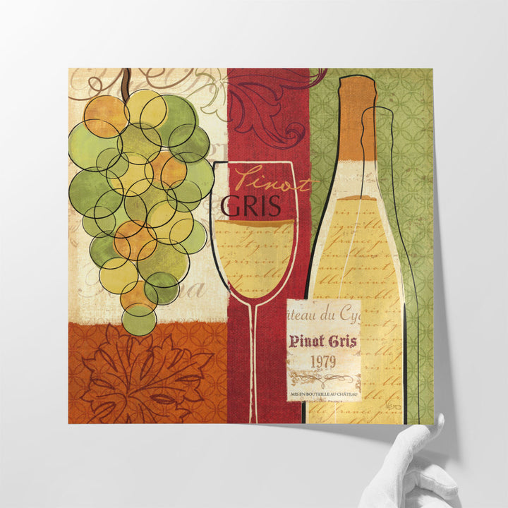 Wine and Grapes II - Canvas Print Wall Art