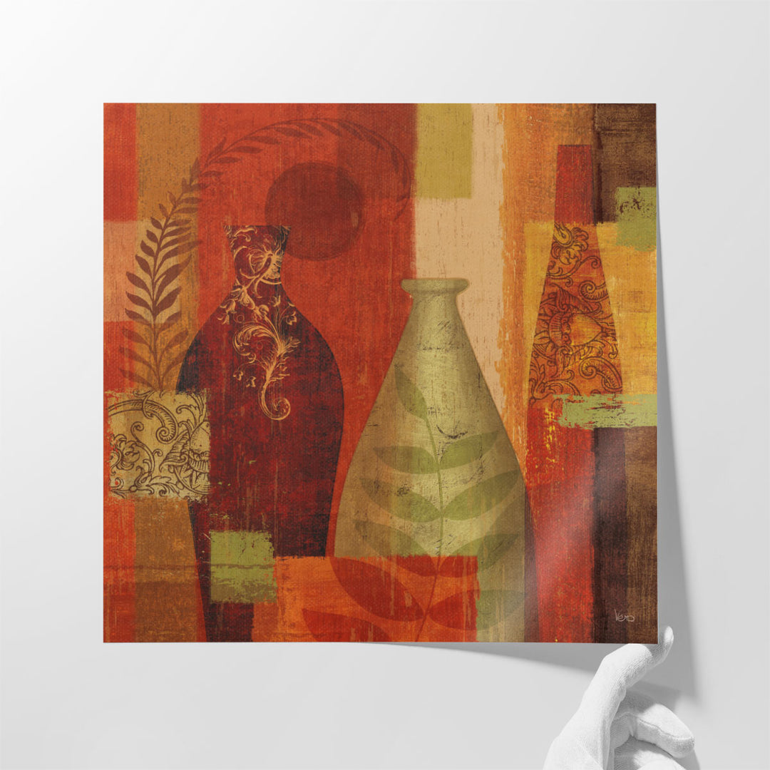 Mosaic Vases II - Canvas Print Wall Art