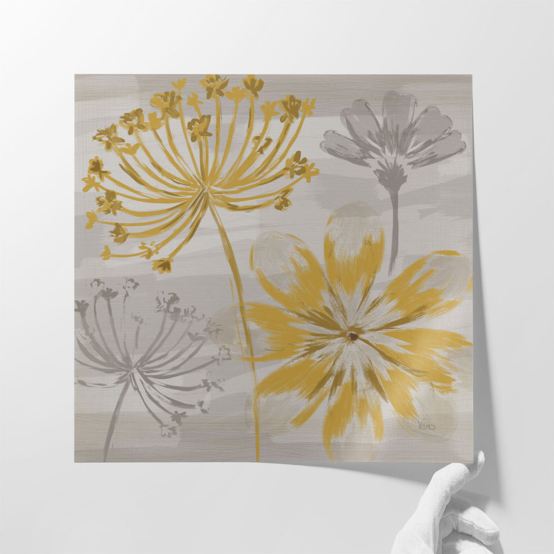 Flowers in the Wind II - Canvas Print Wall Art