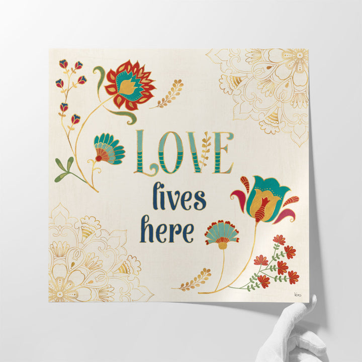 Folk Floral V - Canvas Print Wall Art