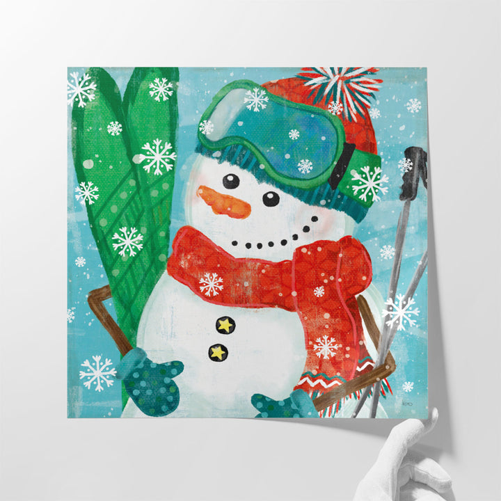 Snowy Fun V - Canvas Print Wall Art