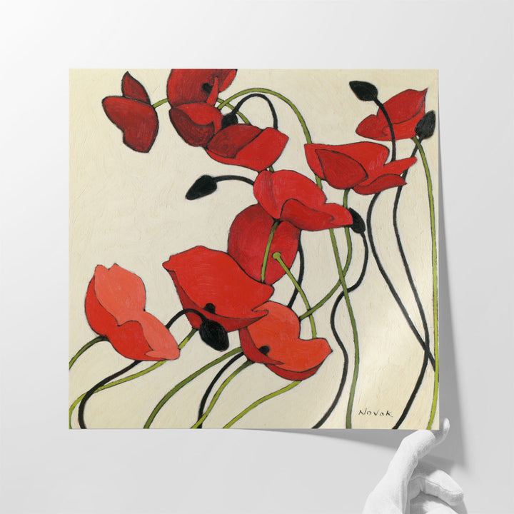 Poppies and Cream II - Canvas Print Wall Art