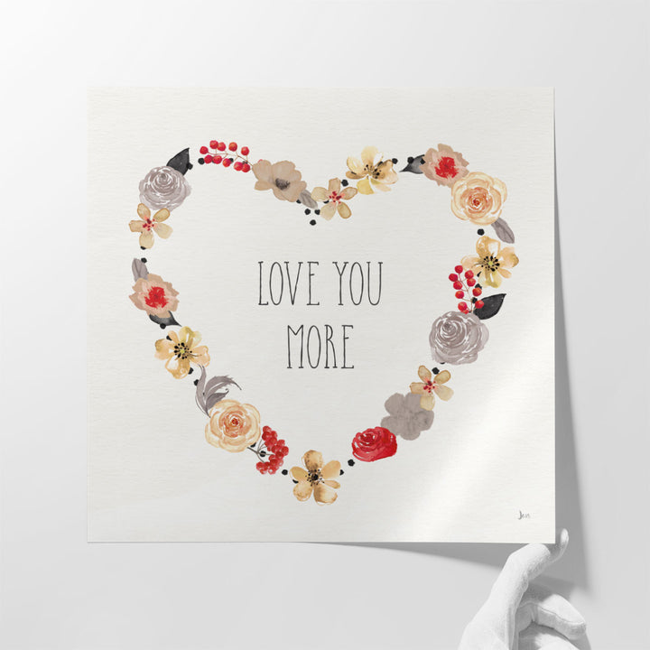 Love You More I - Canvas Print Wall Art