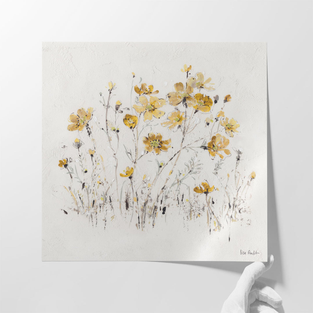 Wildflowers II Yellow - Canvas Print Wall Art