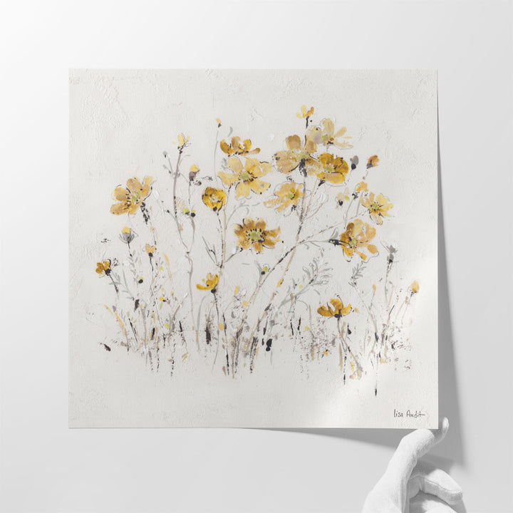 Wildflowers II Yellow - Canvas Print Wall Art