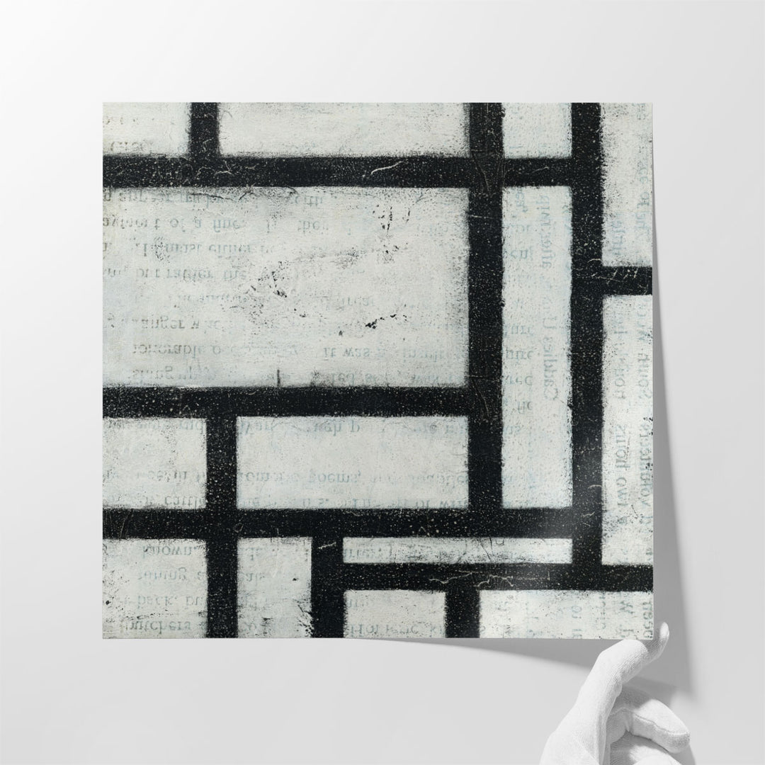 Labyrinth II Black and White - Canvas Print Wall Art