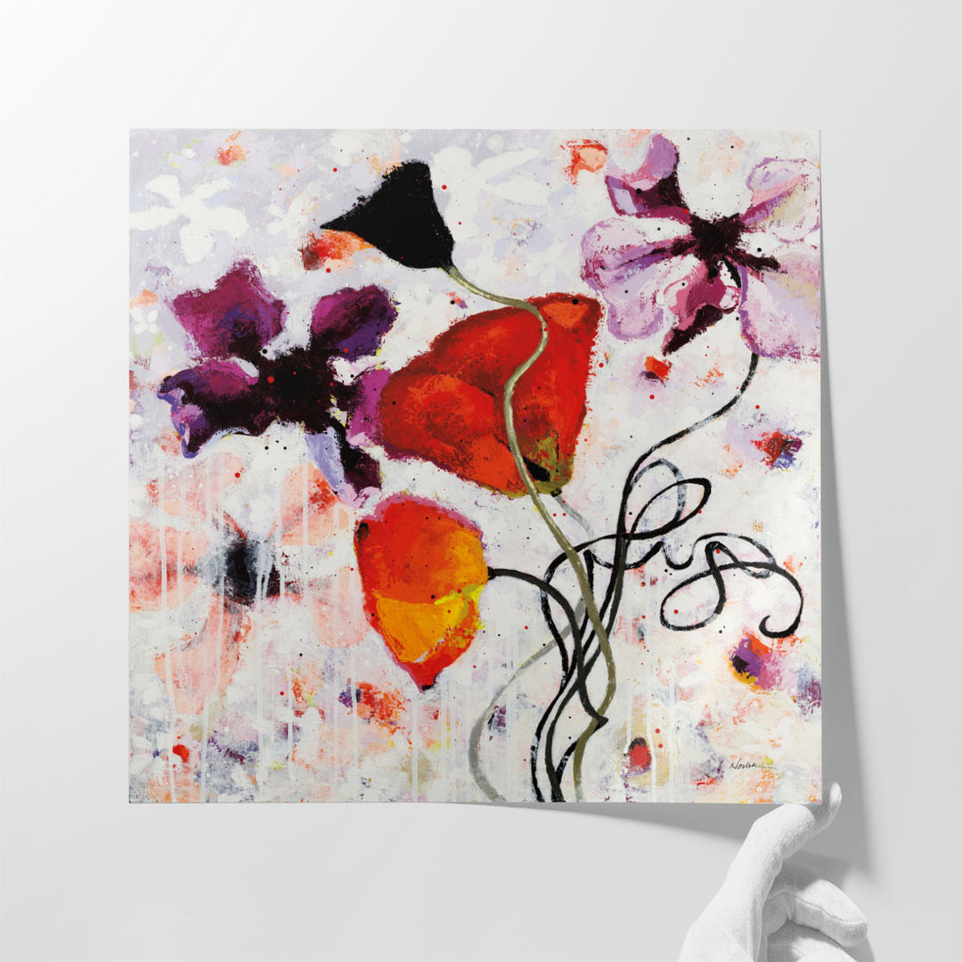 The Black Poppy - Canvas Print Wall Art