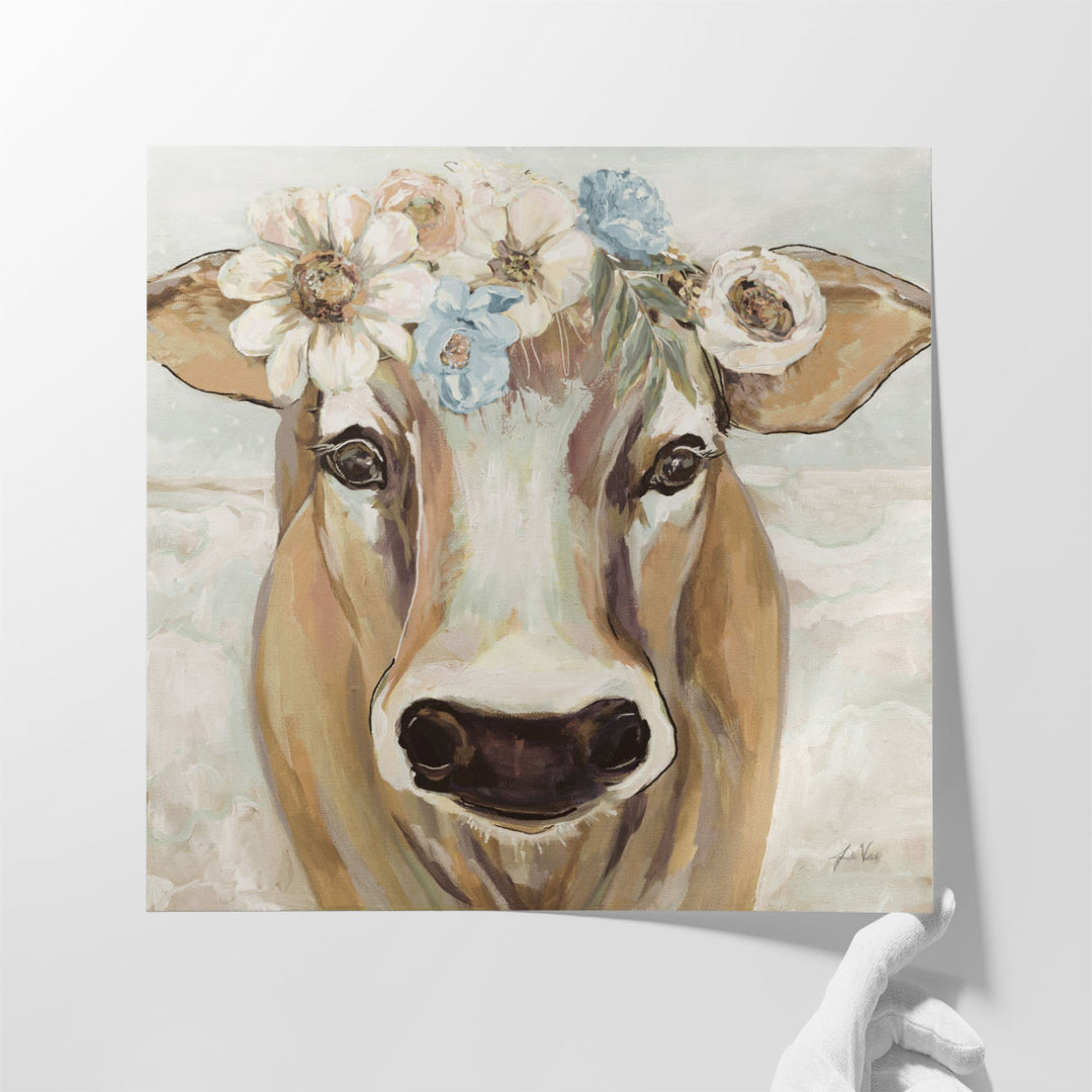 Beau with Flowers - Canvas Print Wall Art