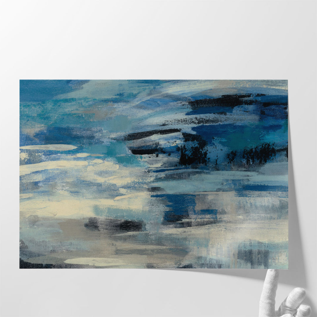 Indigo Wave - Canvas Print Wall Art