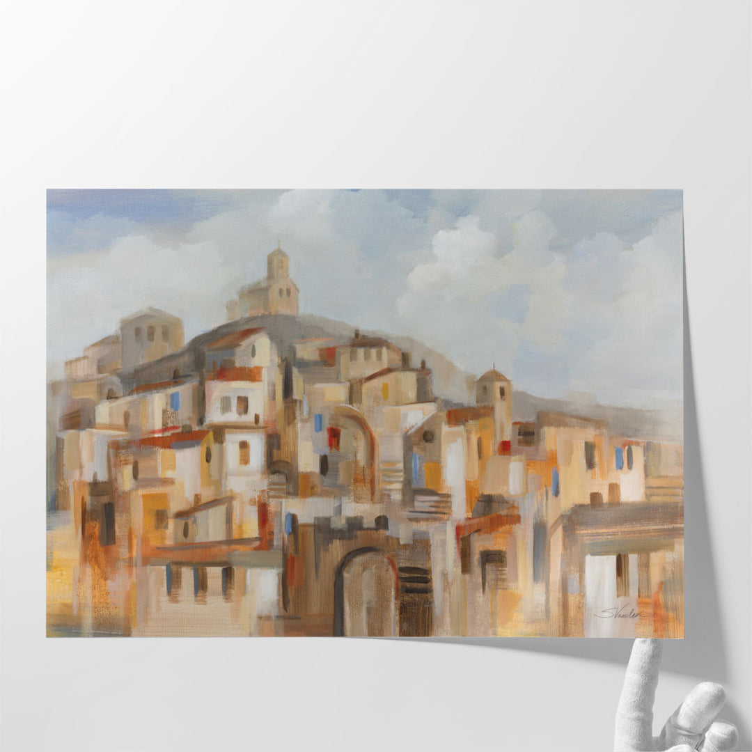 Town on the Hill - Canvas Print Wall Art