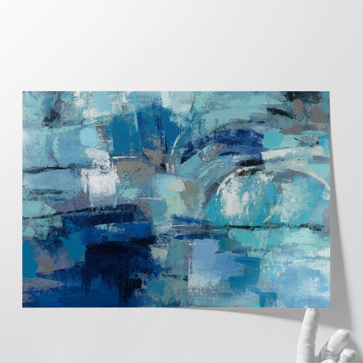 Blue Ultramarine Waves - Canvas Print Wall Art