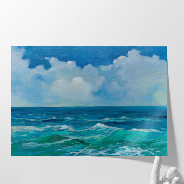 Emerald Wave - Canvas Print Wall Art