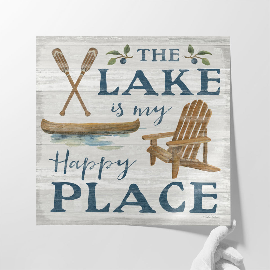 Lakeside Retreat IX Canoe - Canvas Print Wall Art