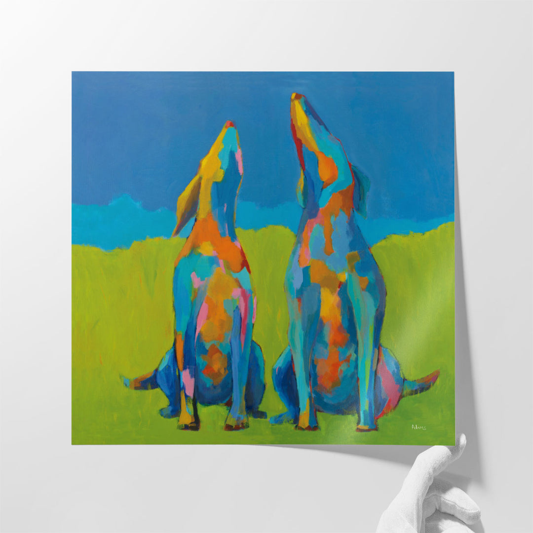 Howling Hounds - Canvas Print Wall Art