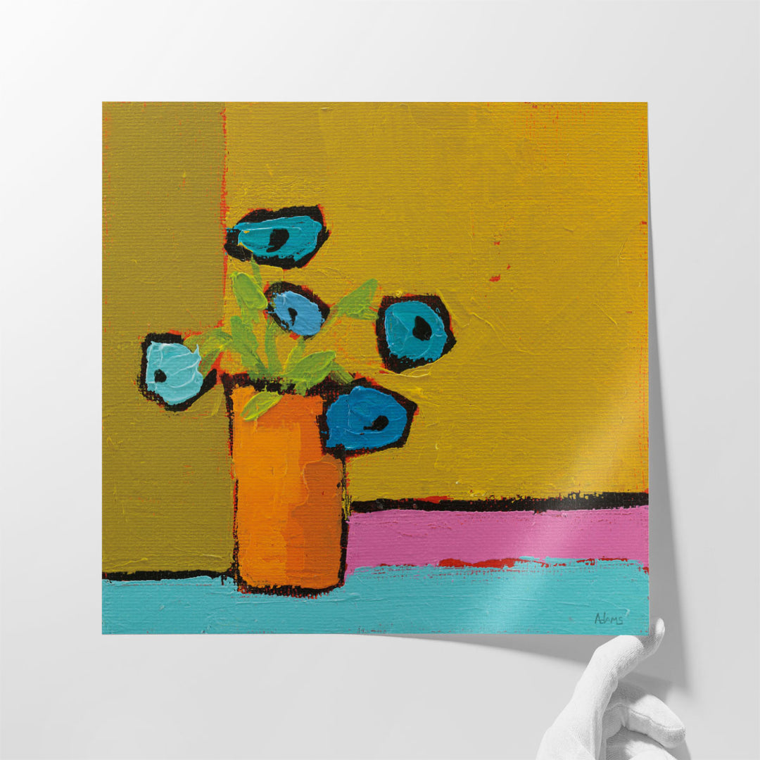 Orange Vase - Canvas Print Wall Art