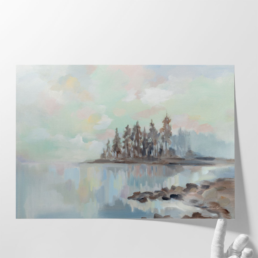 Foggy Lake - Canvas Print Wall Art