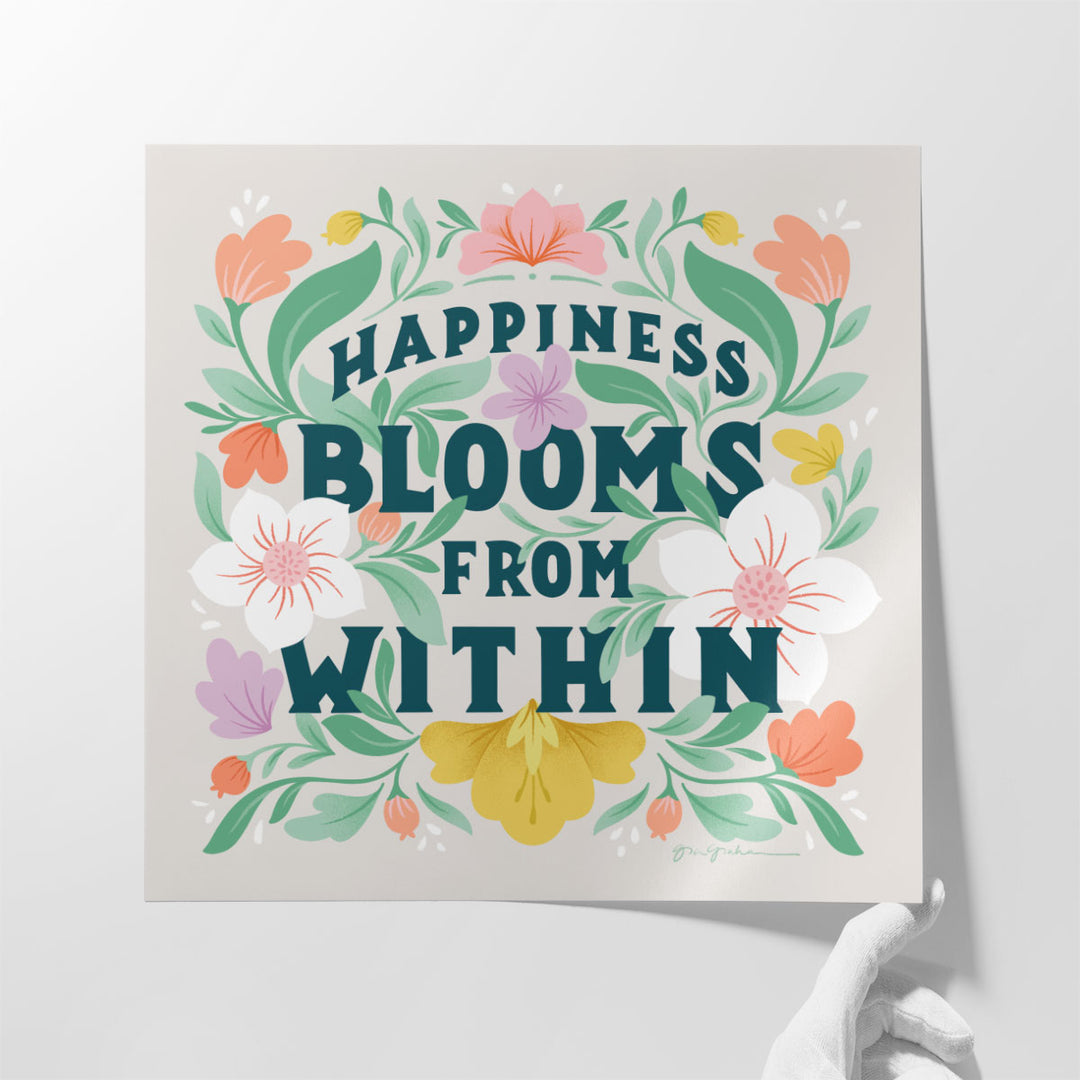 Happiness Blooms II - Canvas Print Wall Art