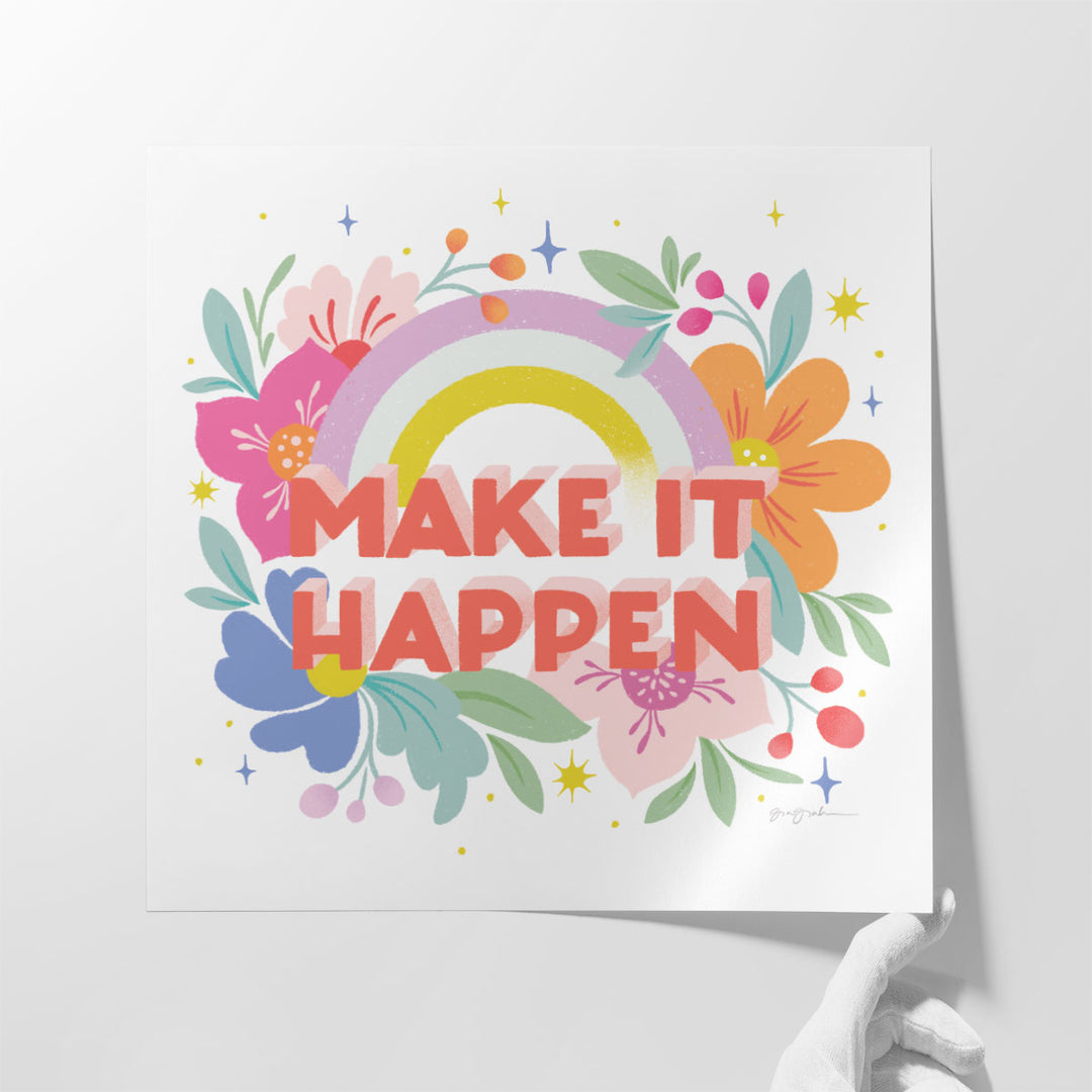 Make It Happen I - Canvas Print Wall Art