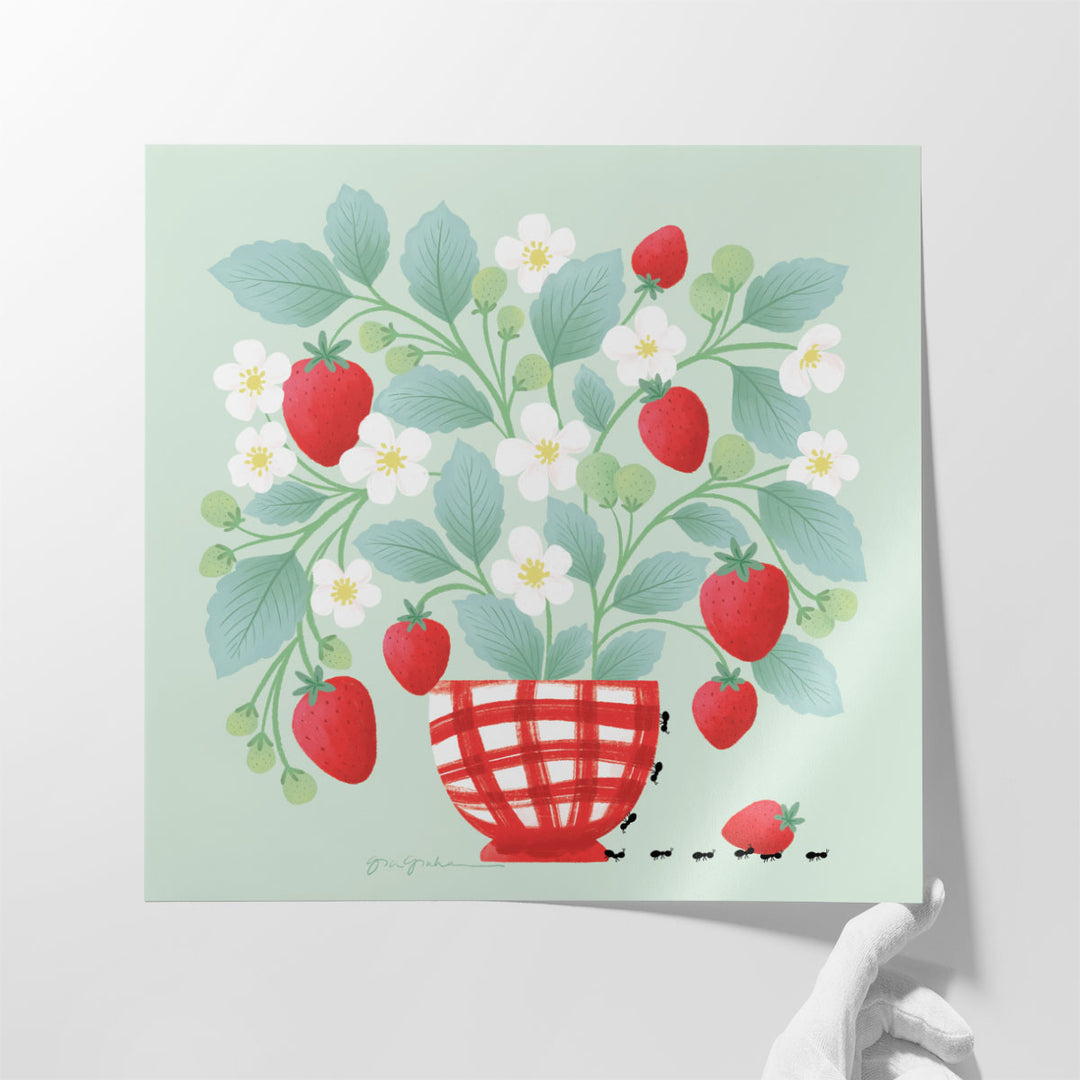 Strawberry Patch - Canvas Print Wall Art