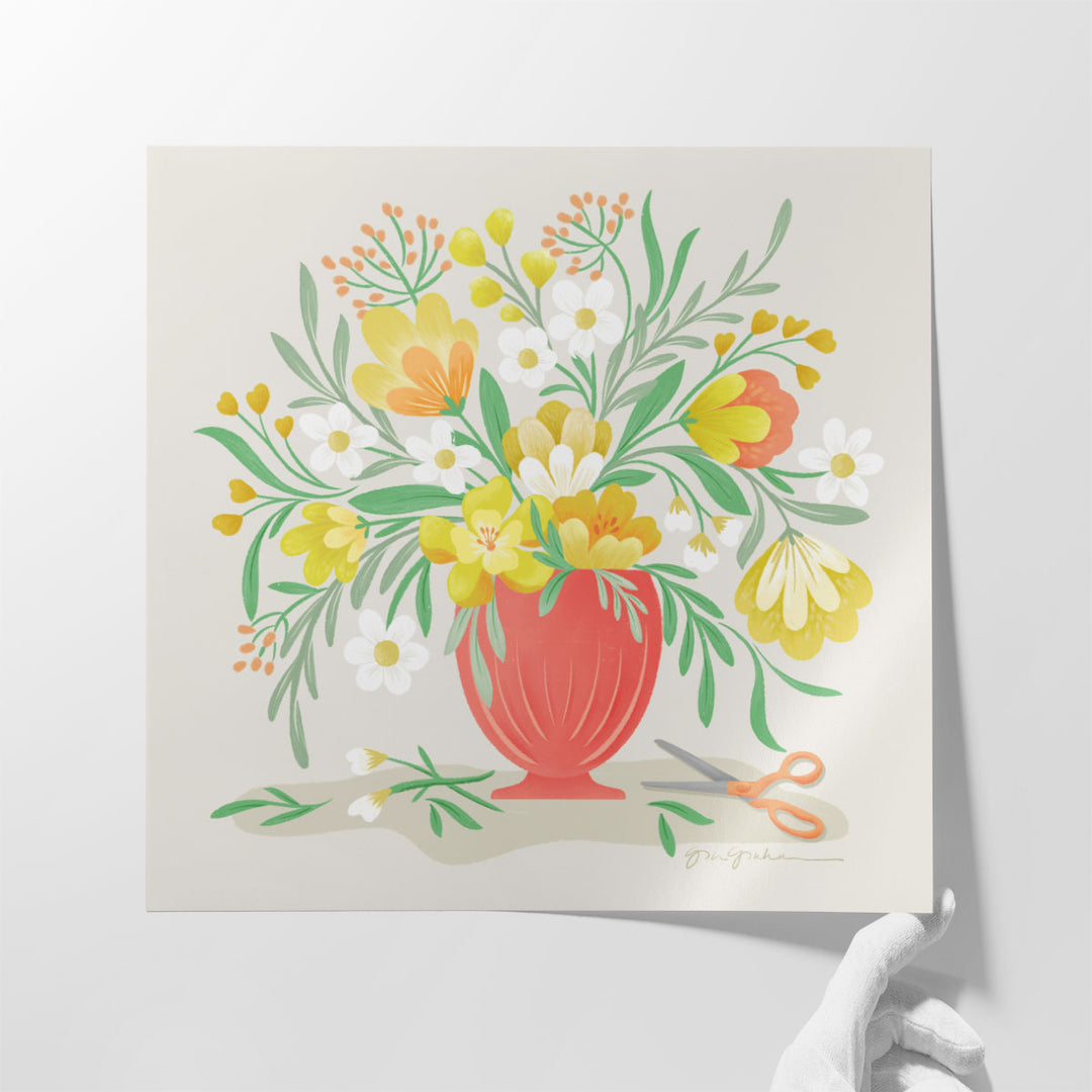 Sunny Bouquet - Canvas Print Wall Art