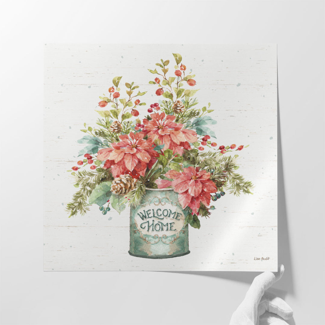 Our Christmas Story Bouquet on Birch - Canvas Print Wall Art