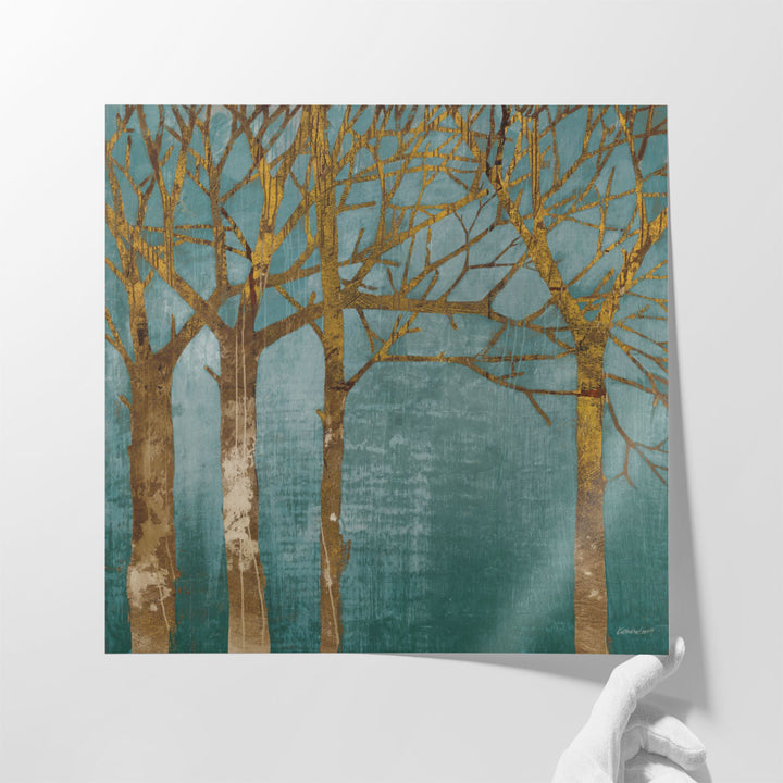 Golden Day Turquoise - Canvas Print Wall Art