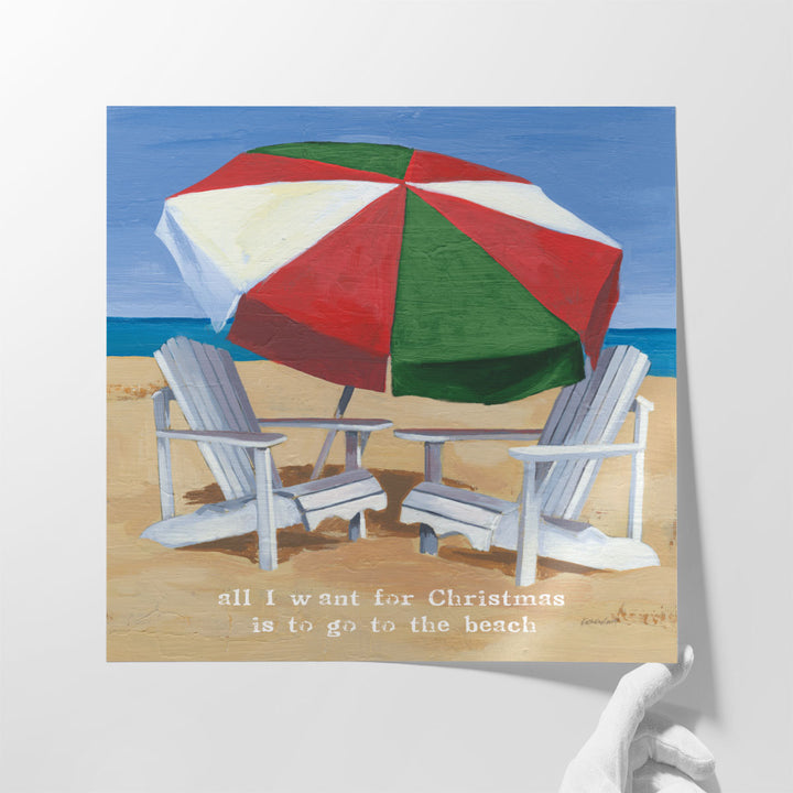 Christmas at the Beach III - Canvas Print Wall Art