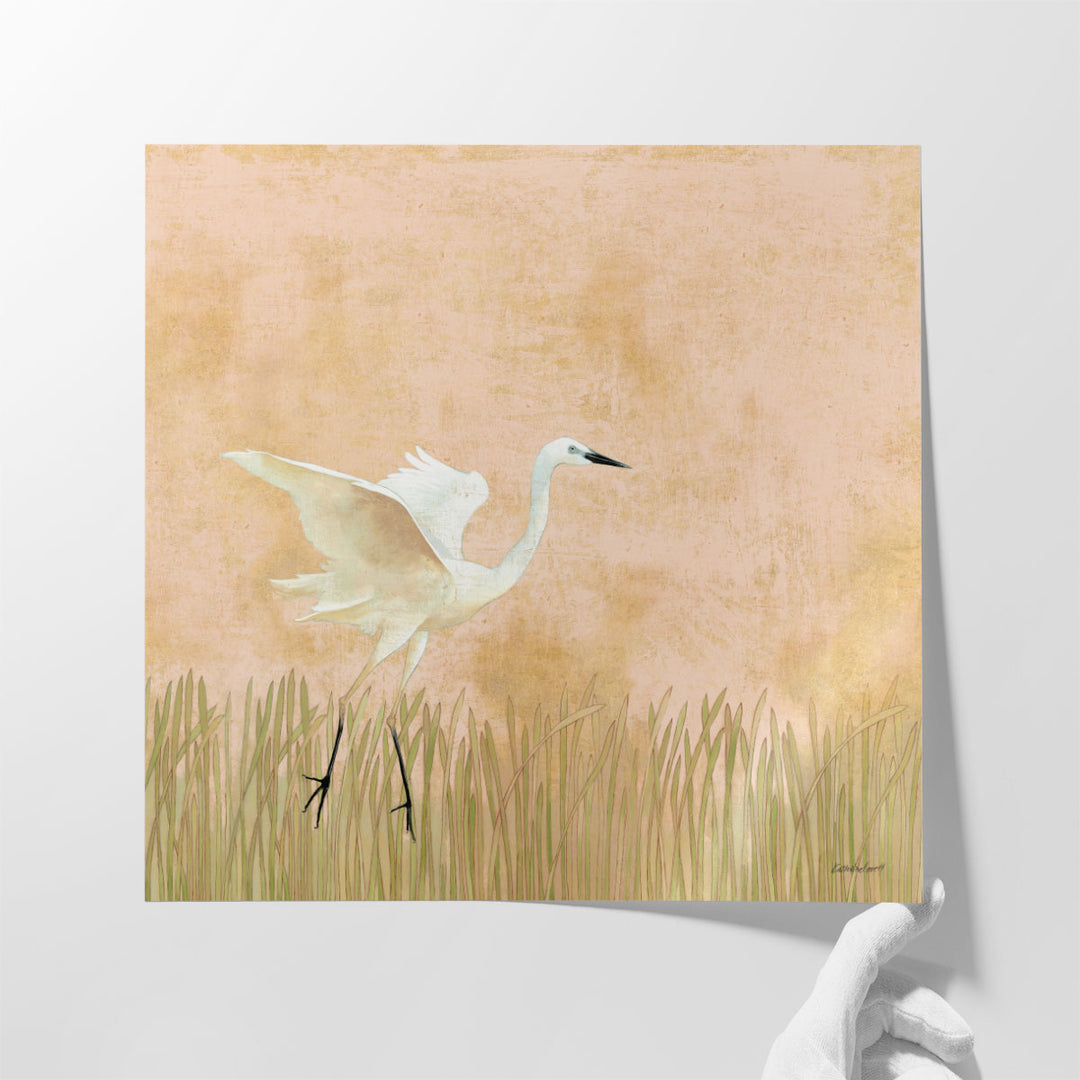 Egret Alighting I - Canvas Print Wall Art