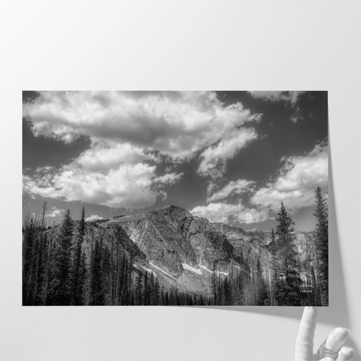 Wyoming Blues Black and White - Canvas Print Wall Art