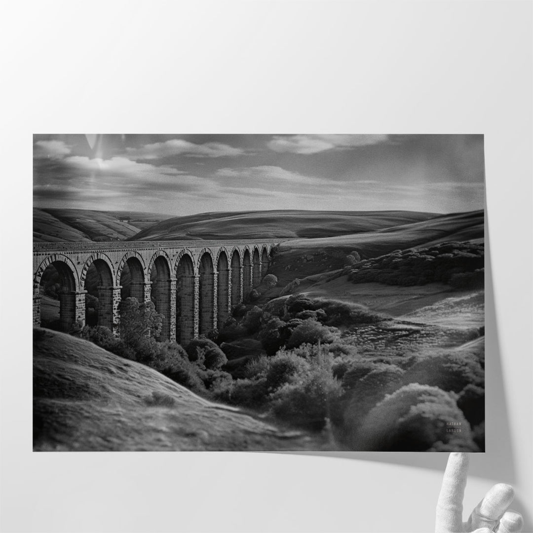 Aqueduct IV Black and White - Canvas Print Wall Art