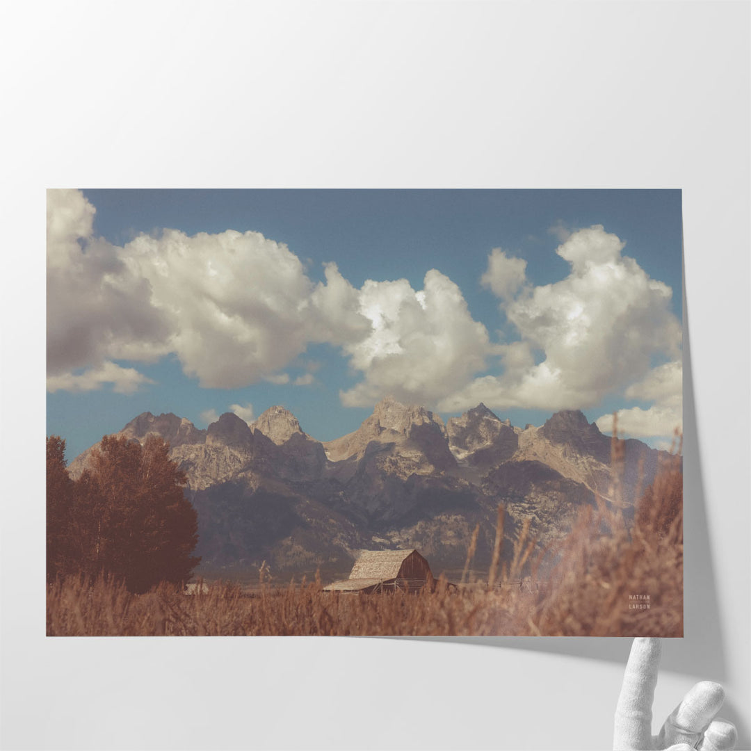 Wyoming Mountain Lazy Days - Canvas Print Wall Art