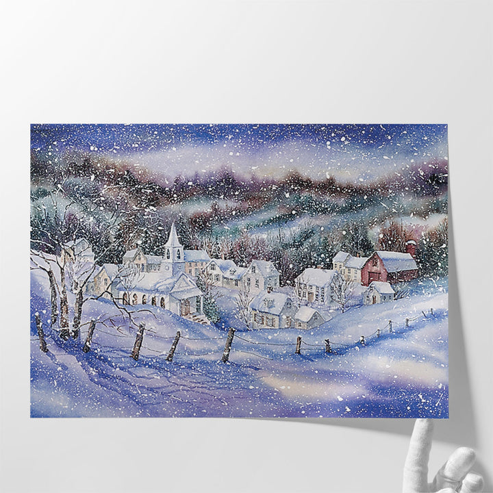 Winter Village - Canvas Print Wall Art