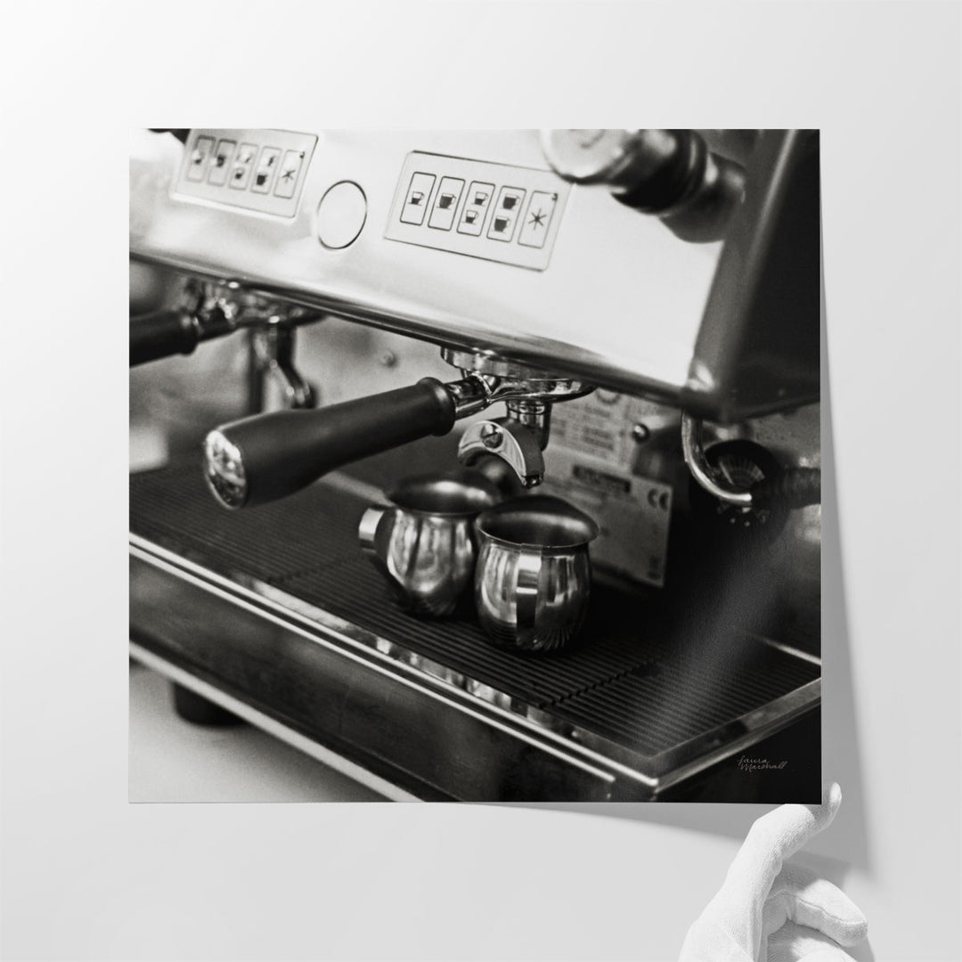 Coffeehouse I Black and White - Canvas Print Wall Art