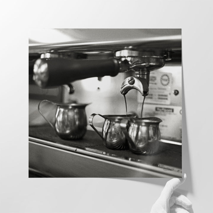 Coffeehouse II Black and White - Canvas Print Wall Art