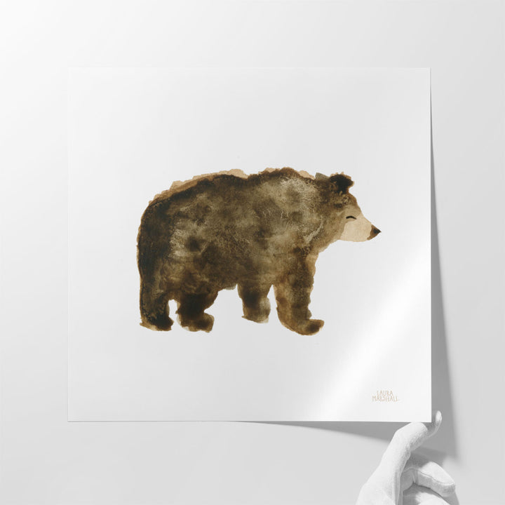 Woodland Whimsy Bear - Canvas Print Wall Art