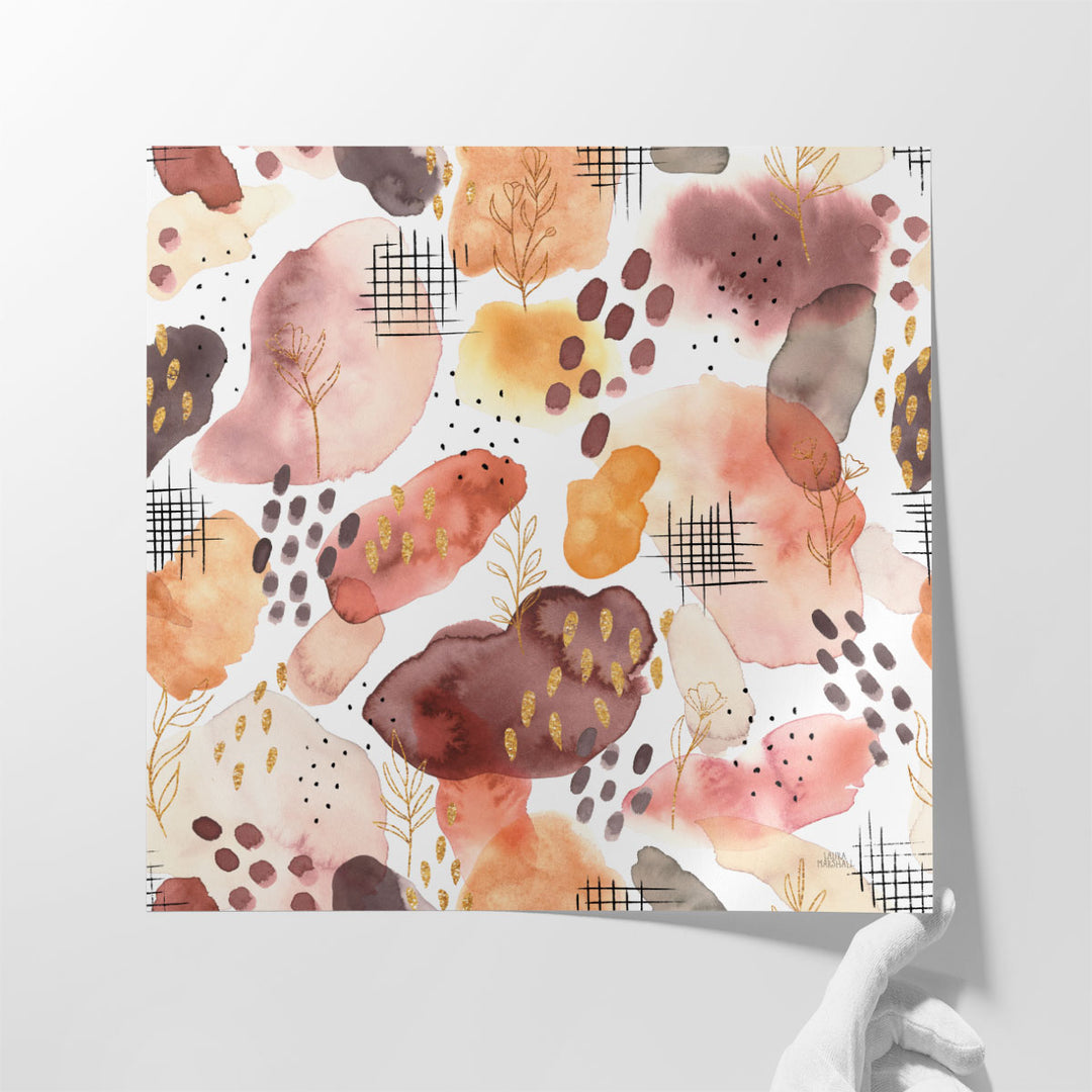 Desert Blooms Pattern I - Canvas Print Wall Art