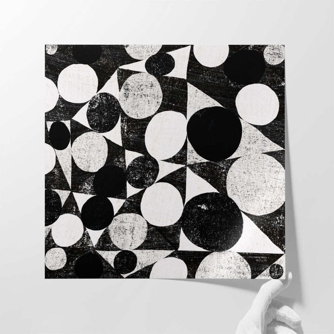 Spotty I Black and White - Canvas Print Wall Art