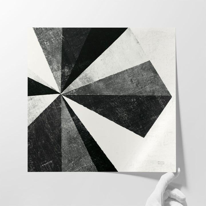 Triangulawesome II Black and White - Canvas Print Wall Art