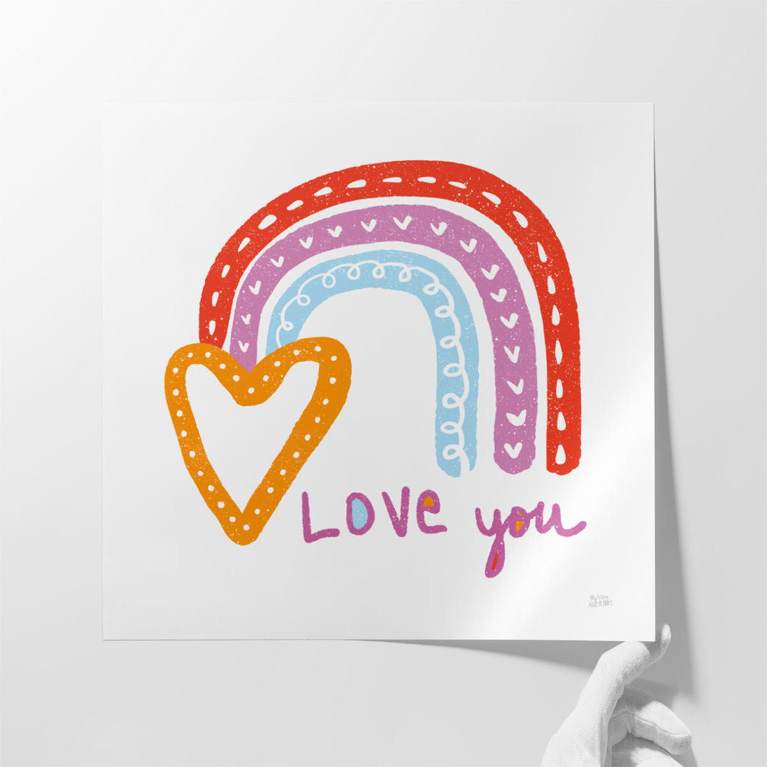 Love You Rainbow - Canvas Print Wall Art