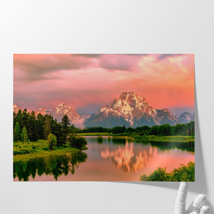 Sunrise at Grand Teton National Park, Wyoming - Canvas Print Wall Art