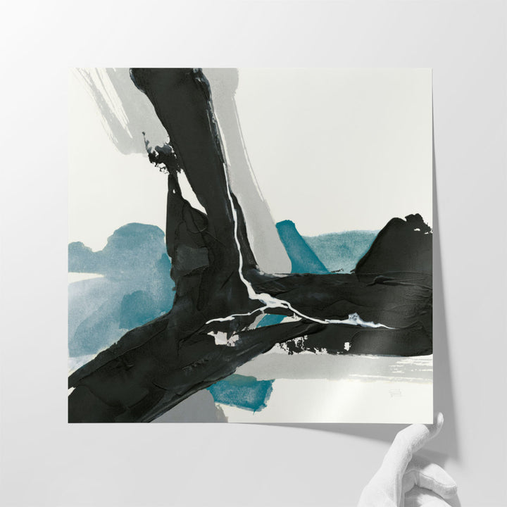 Black and Teal III - Canvas Print Wall Art