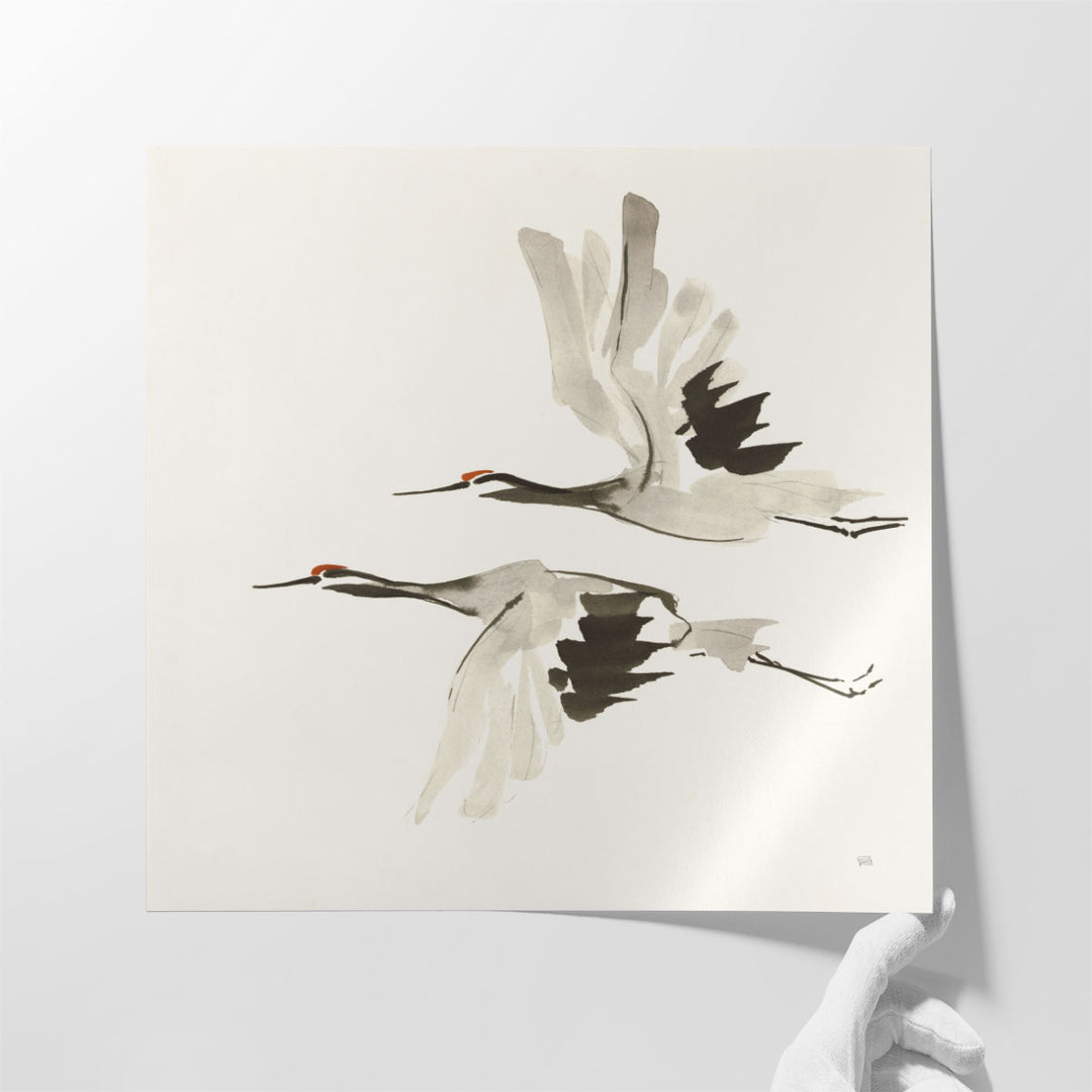 Zen Cranes I - Canvas Print Wall Art