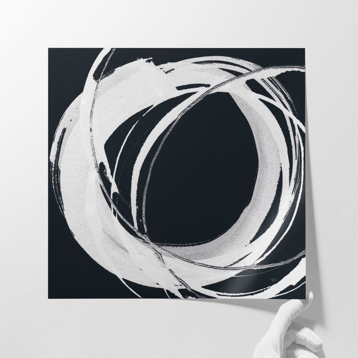 Gilded Enso I Black and White - Canvas Print Wall Art