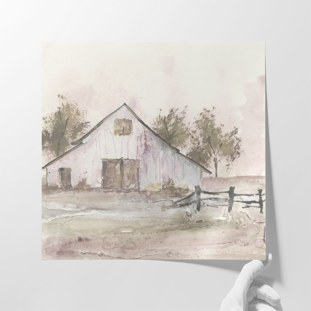 White Barn II - Canvas Print Wall Art