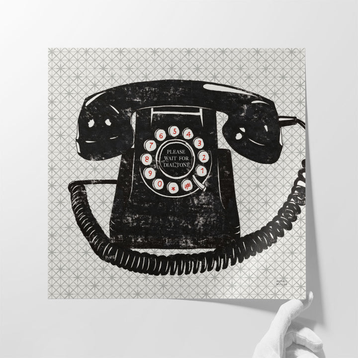 Vintage Analog  Phone - Canvas Print Wall Art