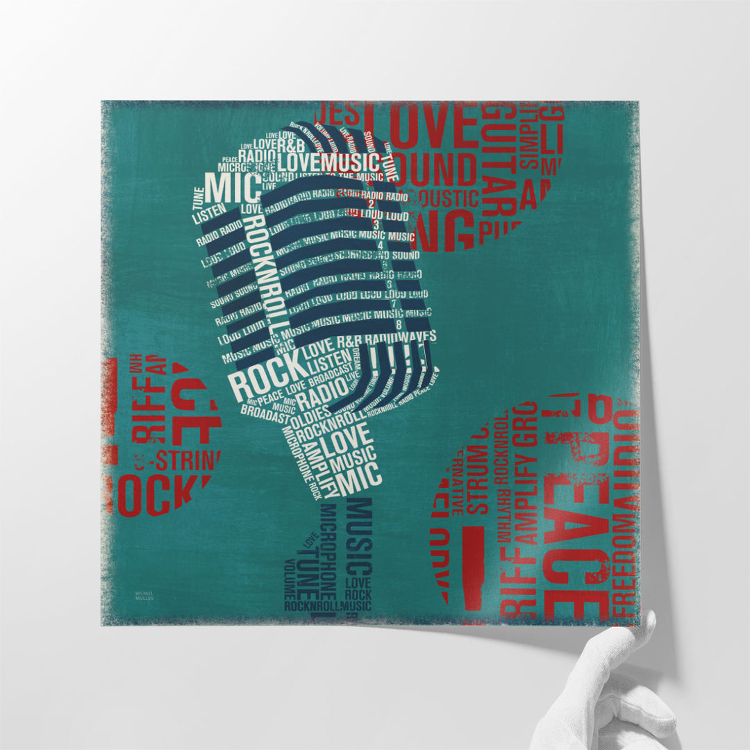 Type Mic - Canvas Print Wall Art