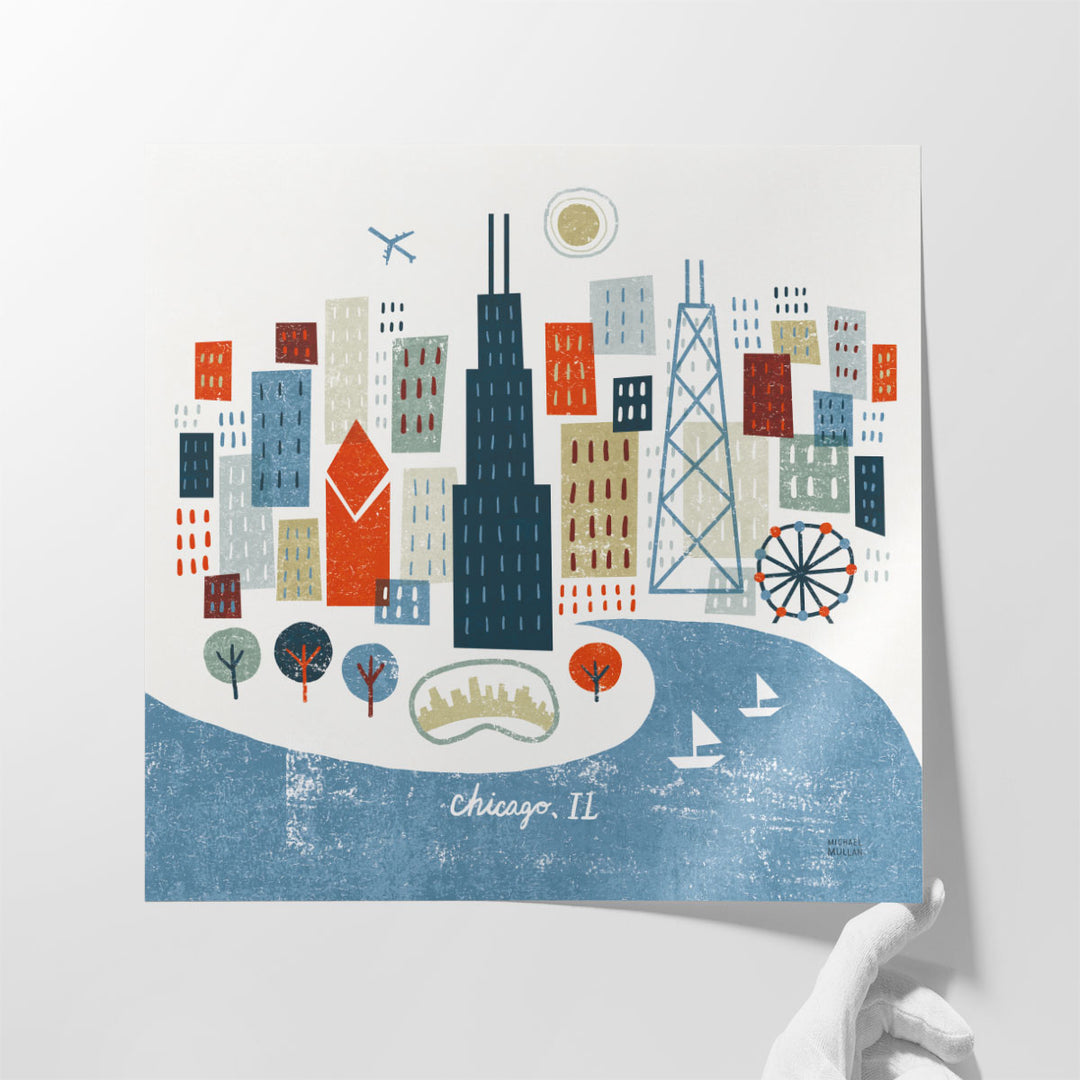 Colorful Chicago - Canvas Print Wall Art