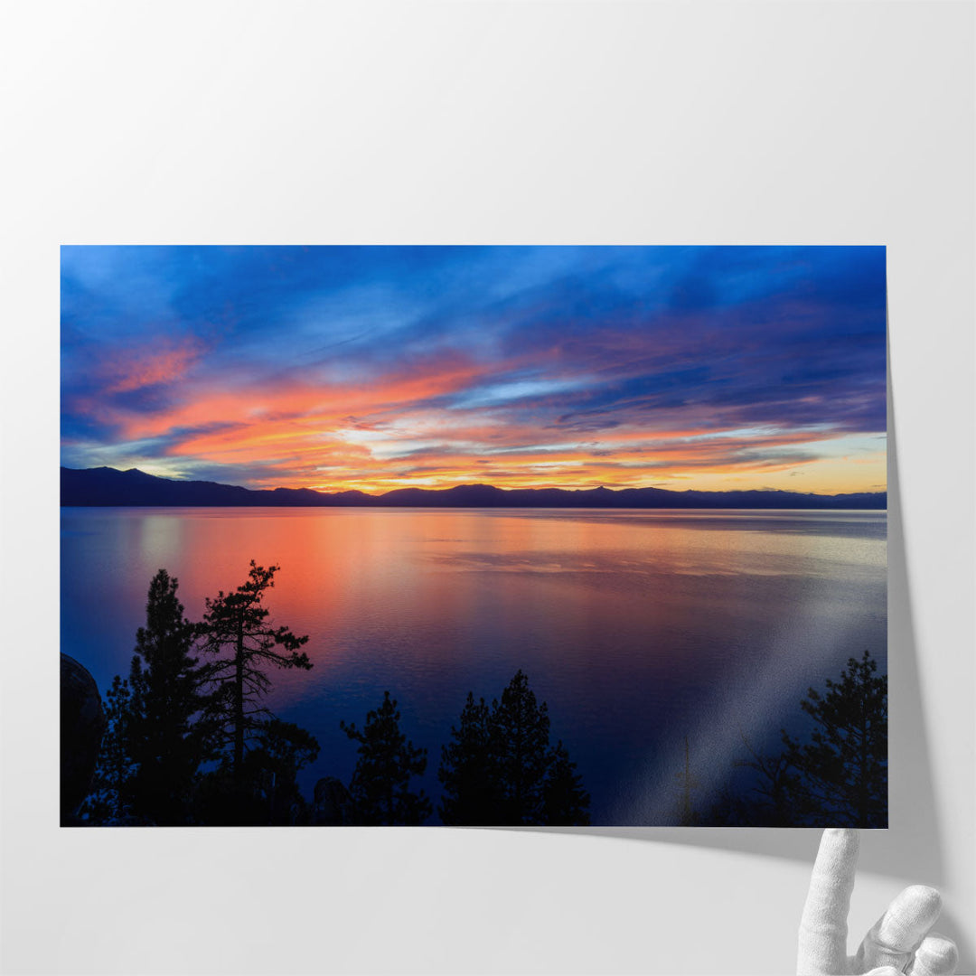 Sunset, in Lake Tahoe Area - Canvas Print Wall Art