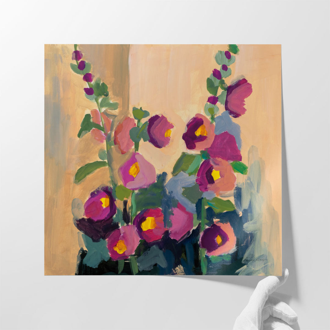 Huge Canvas Wall Art for Living Room – oversized floral impressionist print
