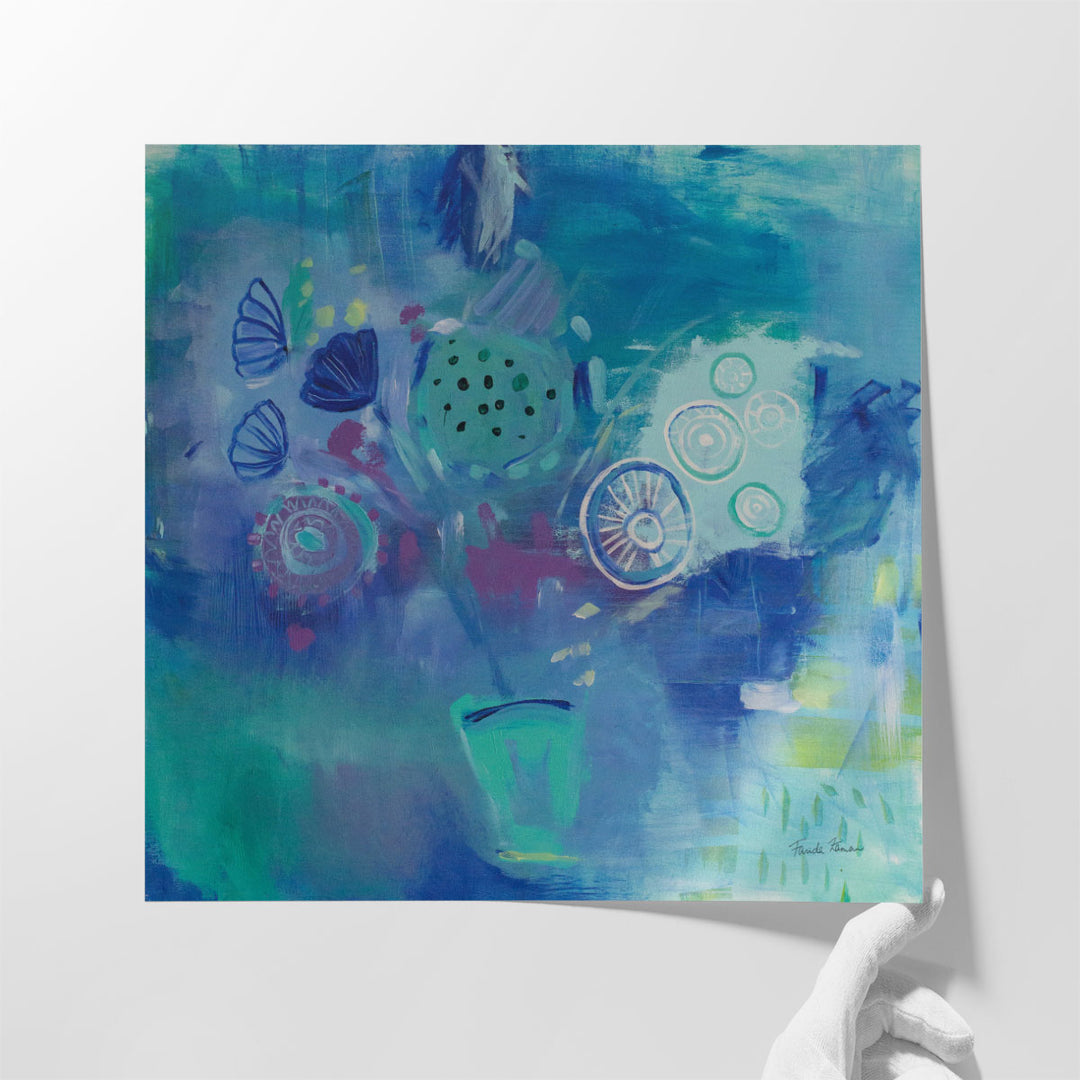 Blue Bouquet - Canvas Print Wall Art